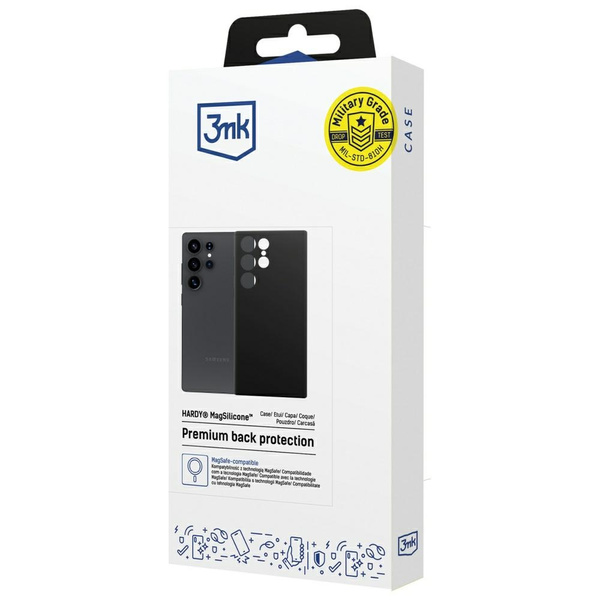 Etui 3MK Hardy MagSilicone do Samsung    Galaxy S23 Ultra czarny