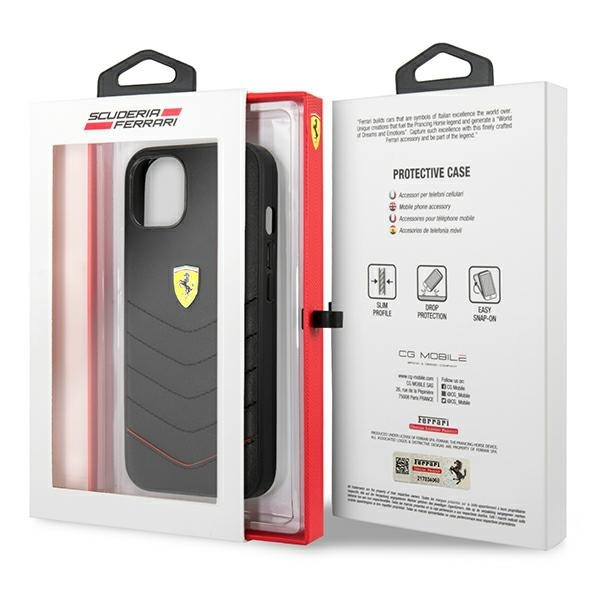 Etui Ferrari Off Track Quilted na iPhone 13 mini - czarne