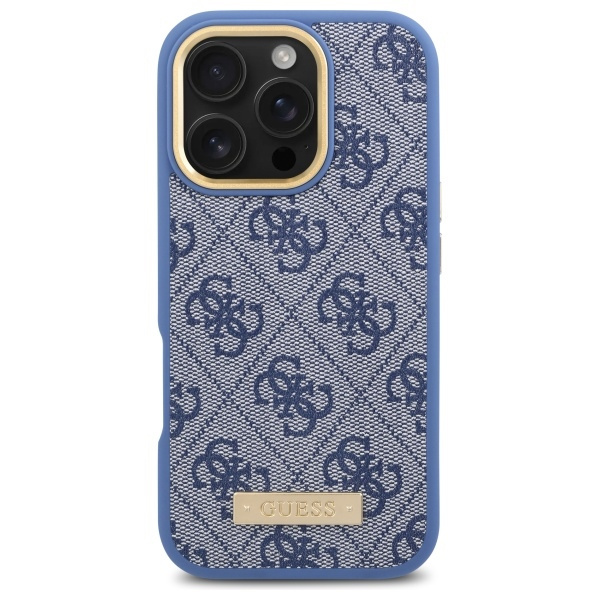 Guess GUHMP16XU4GPRB iPhone 16 Pro Max6.9" niebieski/blue hardcase 4G Logo Plate MagSafe