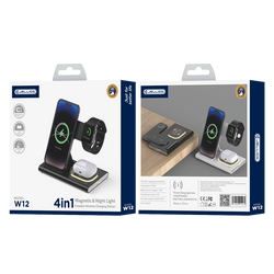 JELLICO wireless charger 3in1 W12 15W Black