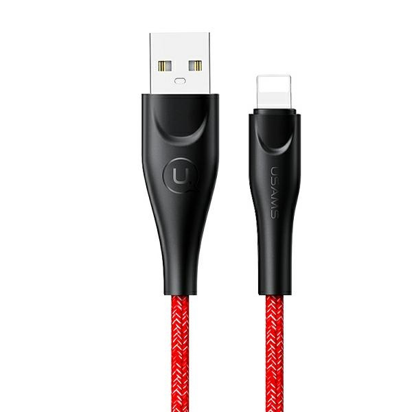 USAMS KABEL PLECIONY U41 LIGHTNING FAST CHARGE 3M CZERWONY/RED SJ397USB02 (US-SJ397)