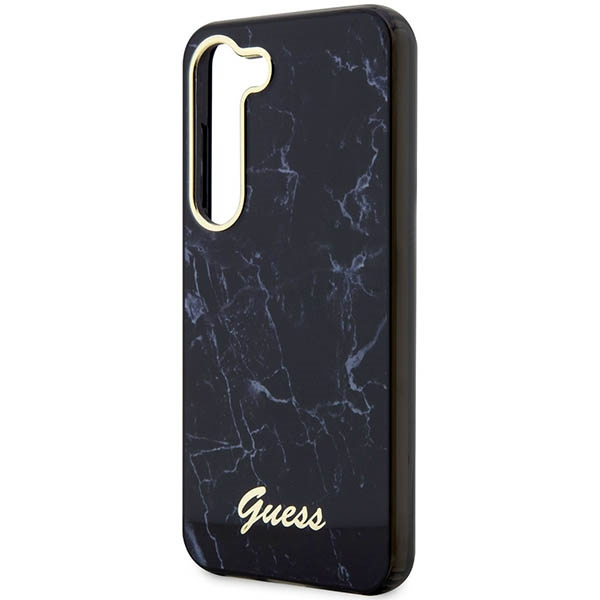 Guess GUHCS23SPCUMAK S23 S911czarny/black hardcase Marble