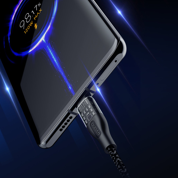 Kabel do szybkiego ładowania 120W 1m  3w1 USB - USB-C / microUSB / Lightning Dudao L22X - srebrny