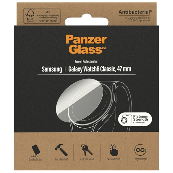 PanzerGlass Galaxy Watch6 Classic 47mm Screen Protection Antibacterial 3684