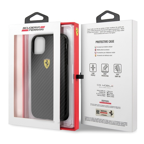 Ferrari FESPEHCP12MRE iPhone 12/12 Pro 6,1" czerwony/red hardcase On Track Perforated