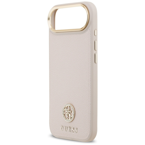 Etui Guess Grained Strass Logo MagSafe   do iPhone Air różowy