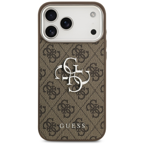 Etui Guess 4G Big 4G Classic Logo do     iPhone 17 Pro Max brązowy srebrny