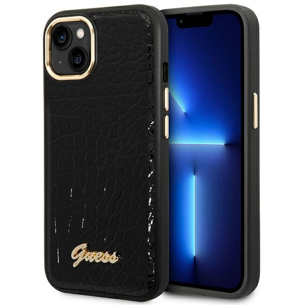 Guess GUHCP14MHGCRHK iPhone 14 Plus / 15 Plus 6.7" czarny/black hardcase Croco Collection