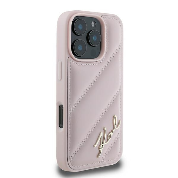 Karl Lagerfeld KLHCP16XPQDSMGP iPhone 16 Pro Max 6.9" różowy/pink hardcase Quilted Signature