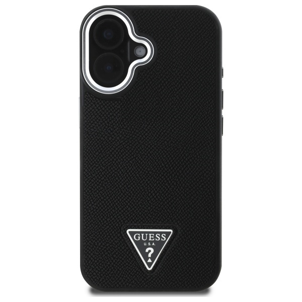 Guess GUHMP16SPGTSPSK iPhone 166.1" czarny/black hardcase Grained Triangle MagSafe