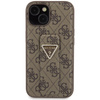 Guess GUHCP15SPGS4TDW iPhone 15 / 14 / 13 6.1" brązowy/brown hardcase Grip Stand 4G Triangle Strass