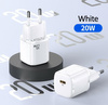 USAMS Ład. siec. 1xUSB-C T36 mini 20W(only head) PD3.0 Fast Charging biały/white CC124TC02 (US-CC124)