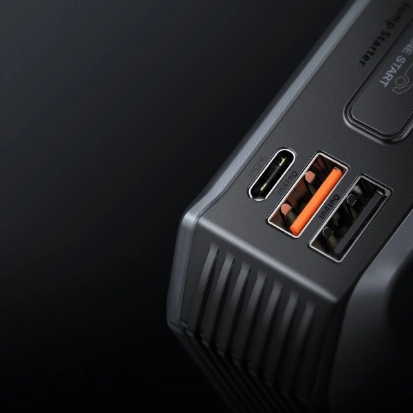 Baseus powerbank Power Starter Jump Starter urządzenie rozruchowe booster 20000mAh 12V (2000A / 1000A) + kable krokodylki czarny (CGNL020001)