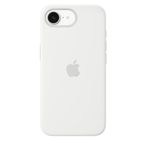 Silicone case for iPhone 16e – White MD3P4ZM/A open package