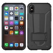 CASE ETUI ZIZO HYBRID TRANSFORMER Z PODSTAWKĄ IPHONE X / IPHONE XS CZARNY