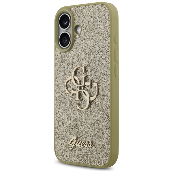 Etui Guess Fixed Glitter Big 4G do       iPhone 17 złoty
