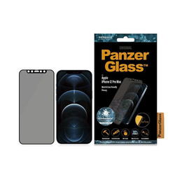 PanzerGlass E2E Super+ iPhone 12 Pro MaxCase Friendly AntiBacterial Microfracture Privacy czarny/black