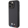 Etui BMW Leather Stamp Tricolor do iPhone 15 Pro Max - czarne