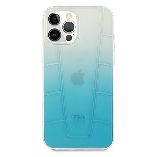 Etui Mercedes Transparent Line na iPhone 12 / iPhone 12 Pro - niebieskie
