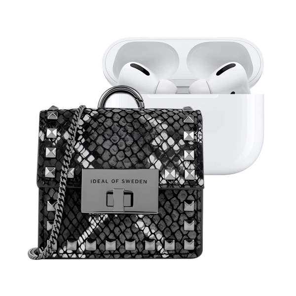 Ideal of Sweden etui na słuchawki Zoe Mini AirPods Beatstuds Silvery Snake  uniwersalne