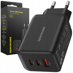 Spacecase Ładowarka USB Charger 65W GaN SC008B black