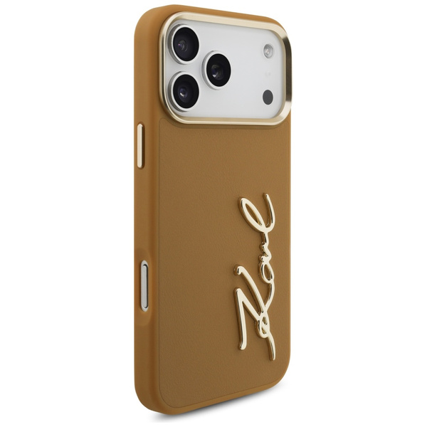 Etui Karl Lagerfeld Karl Script Logo do  iPhone 17 Pro Max brązowy