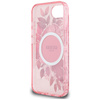 Etui Guess IML Flowers MagSafe do iPhone 16e różowy