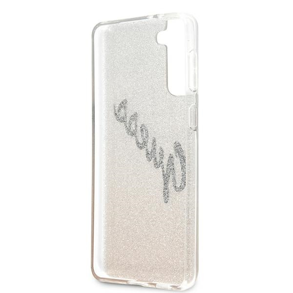 Guess GUHCS21MPCUGLSGO S21+ G996złoty/gold hardcase Glitter Gradient Script