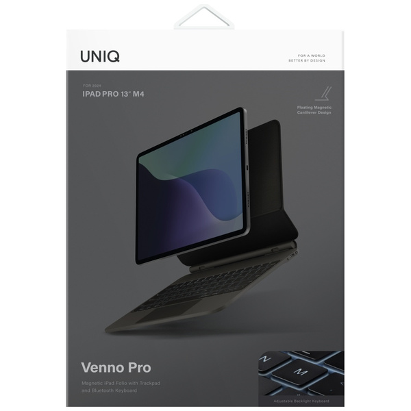 Etui UNIQ Venno Pro Magnetic Smart       z klawiaturą do iPad Pro 13" M4 (2024) czarny