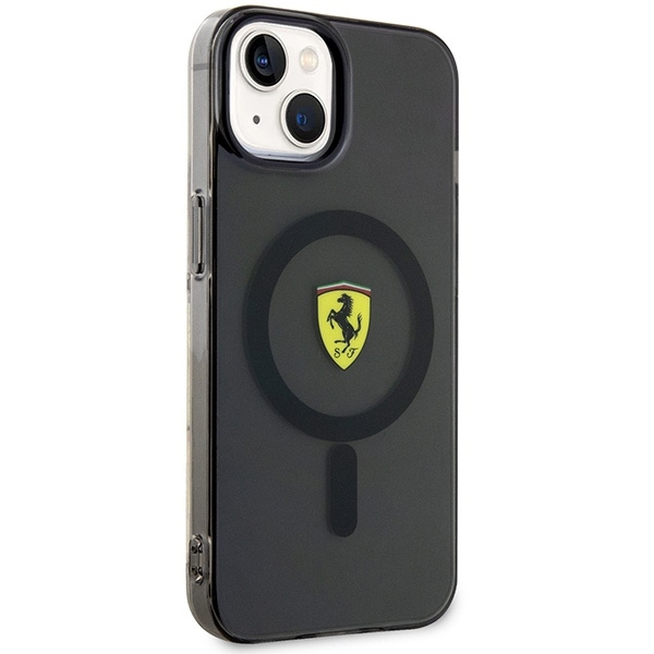 Etui Ferrari Translucent MagSafe na iPhone 14 Plus - czarne