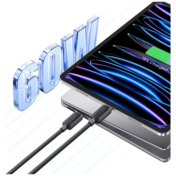 Kabel USAMS KY Series US-SJ701 60W USB-C do USB-C 3m czarny