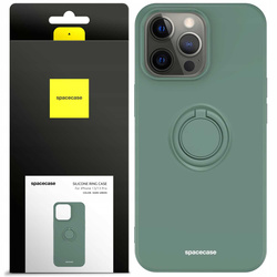 Spacecase Etui Silicone Ring iPhone 13 Pro dark green