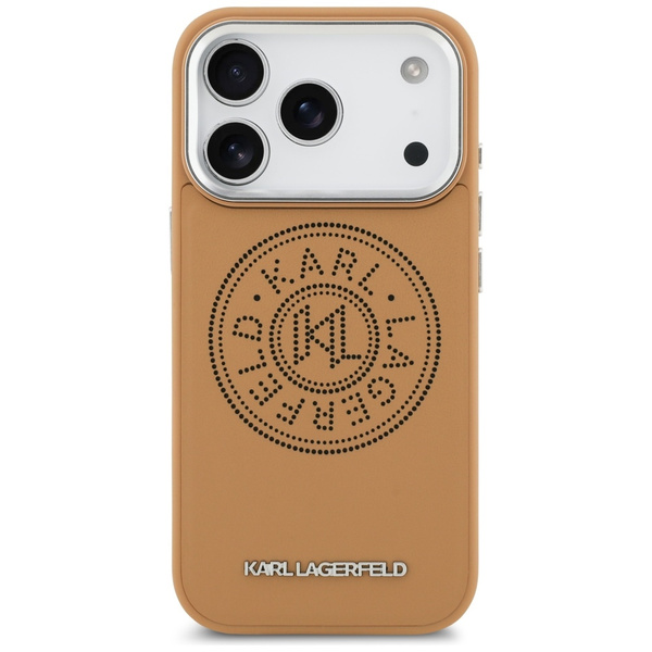 Etui Karl Lagerfeld Point & Metal Logo   MagSafe do iPhone 17 Pro Max brązowy