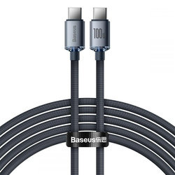 Baseus kabel Crystal Shine USB-C - USB-C 2,0 m 100W czarny