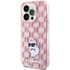 Karl Lagerfeld Monogram Choupette case for iPhone 15 Pro Max - pink