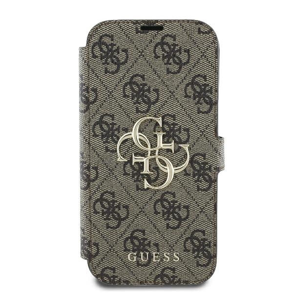 Guess GUBKP16L4GMGBR iPhone 16 Pro6.3" brązowy/brown book 4G Metal Logo