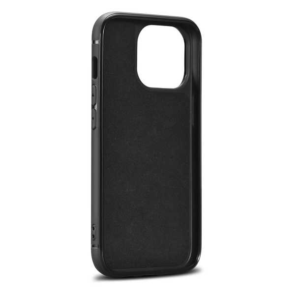 iCarer Leather Oil Wax case for iPhone 14 Pro Max leather case black (WMI14220720-BK)