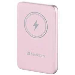 Verbatim Powerbank indukcyjny `n` Go 15W10000mAh Wireless Magnetic różowy/pink 32248