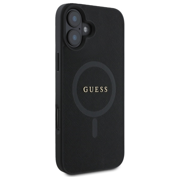 Guess GUHMP16SPSAHMCK iPhone 16 6.1"     czarny/black hardcase Saffiano Classic Logo MagSafe