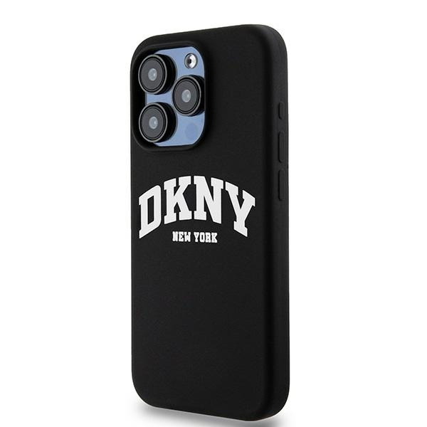 DKNY DKHMP13LSNYACH iPhone 13 Pro / 136.1" czarny/black hardcase Liquid Silicone White Printed Logo MagSafe