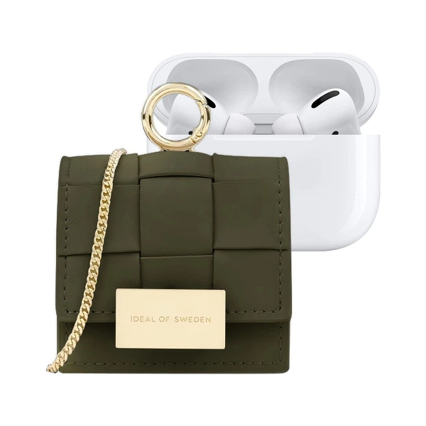Ideal of Sweden Braided Crossbody Headphone Case Khaki