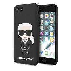 KARL LAGERFELD KLHCI8SLFKBK IPHONE 7/8 SE 2020 / SE 2022 HARDCASE CZARNY/BLACK SILICONE ICONIC