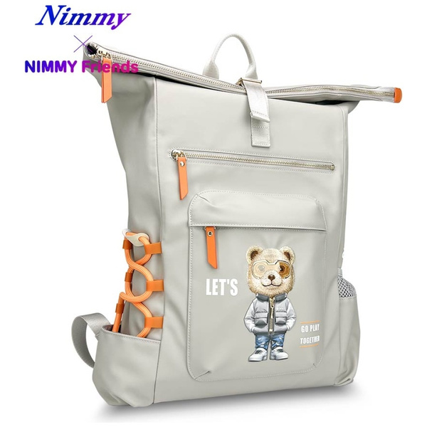 Plecak Nimmy Glasses Cool Cat do laptopa  szary