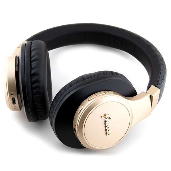 Guess słuchawki nauszne BluetoothGUBH604GEMK czarny/black 4G Script