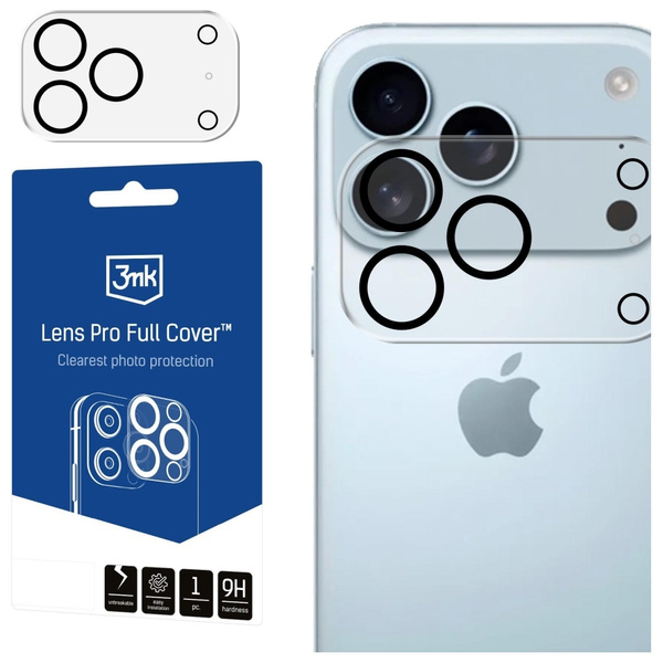 Ochrona na obiektyw aparatu 3MK Lens Pro FullCover do Apple iPhone 17 Pro Max