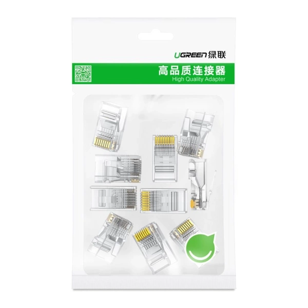 Ugreen 100x plug plug coupler end RJ45 8P8C Cat 6 transparent (60558)