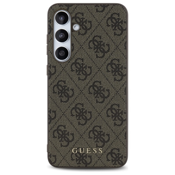 Guess GUHCS24FEG4GFBR S24 FE S721         brązowy/brown hardcase 4G Metal Gold Logo