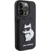 Etui Karl Lagerfeld Saffiano Cardslots and Stand Monogram Choupette do iPhone 15 Pro Max - czarne