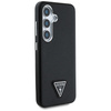 Etui Guess Grained Triangle Logo MagSafe do Samsung Galaxy S25 czarny