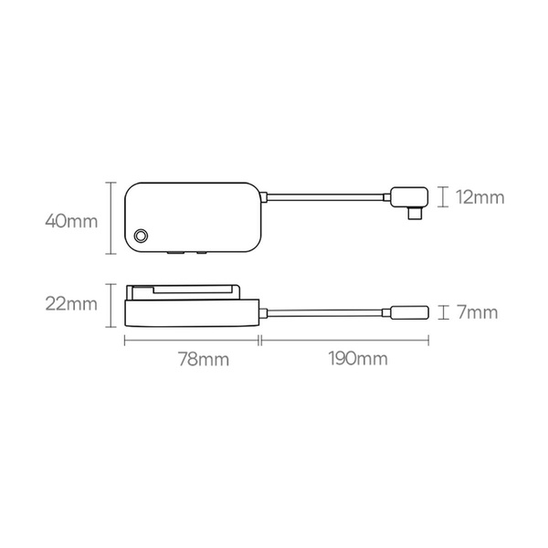 Uniwersalny HUB USB do tabletu / smartfona 6w1 USB-C Baseus PadJoy - ciemnoszary